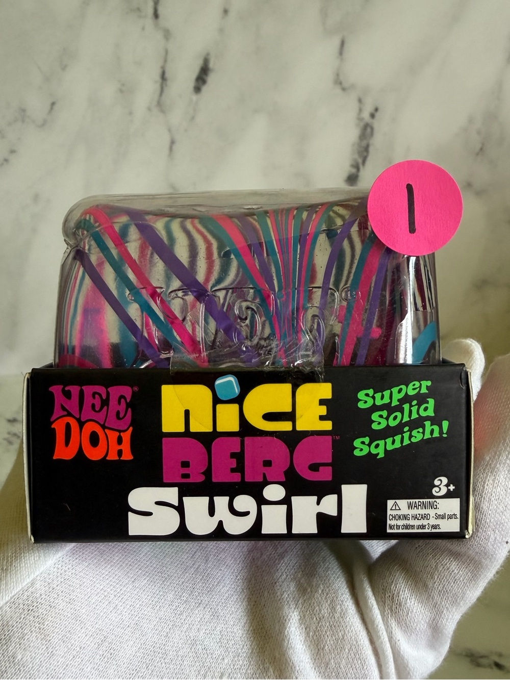NeeDoh Nice Berg Swirl Purple Pink Blue